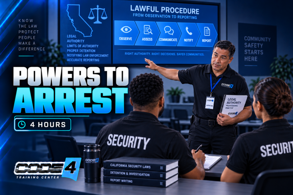 Powers To Arrest (4 hrs)